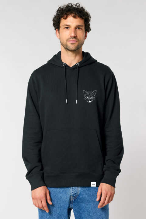 aesthetika Hoodie - TINY FOX schwarz Vorderseite