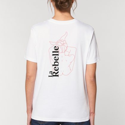 white red and black t shirt