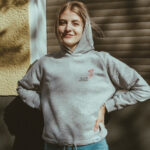 ästhetika Hoodie – DESTROY THE PATRIARCHY NOT THE PLANET grau/rot/schwarz