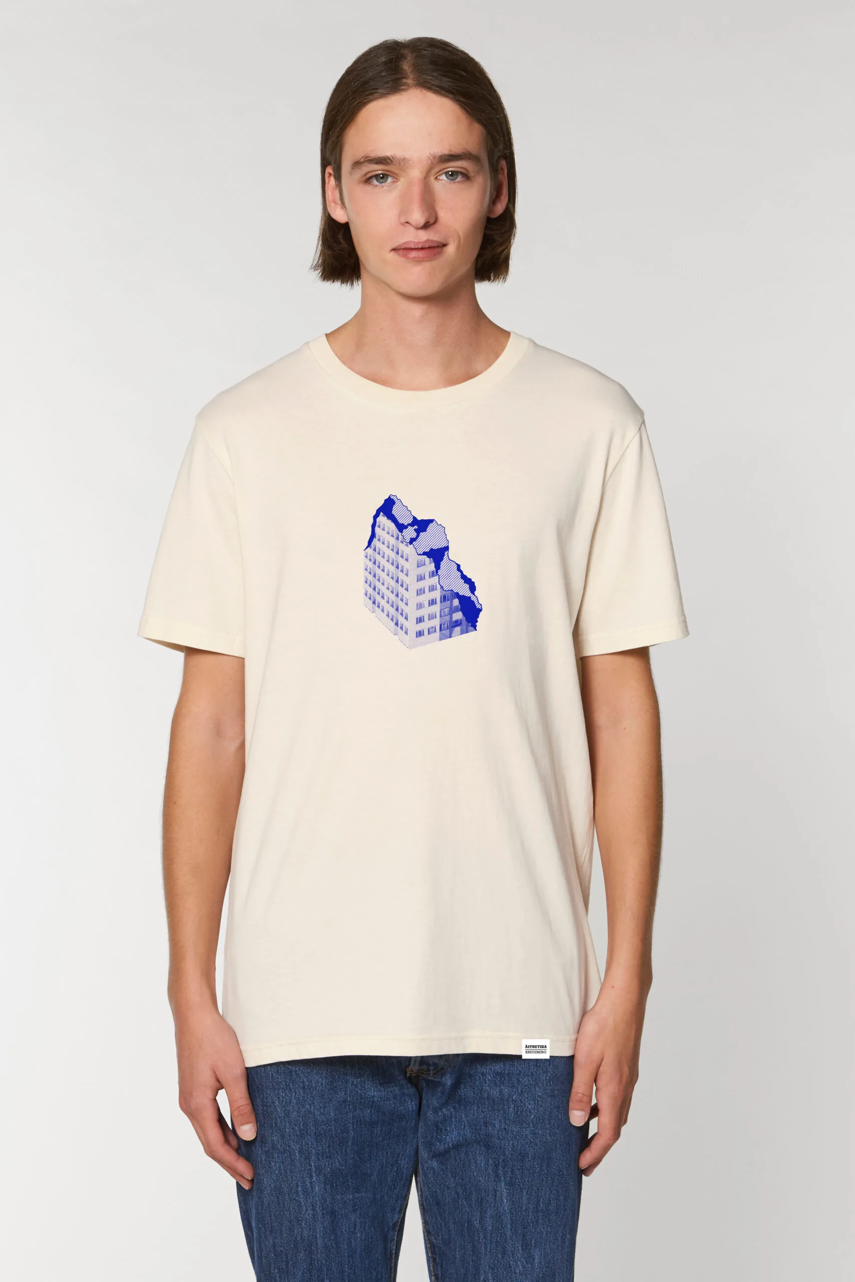 T-Shirt – PLATTENBERG natur/blau