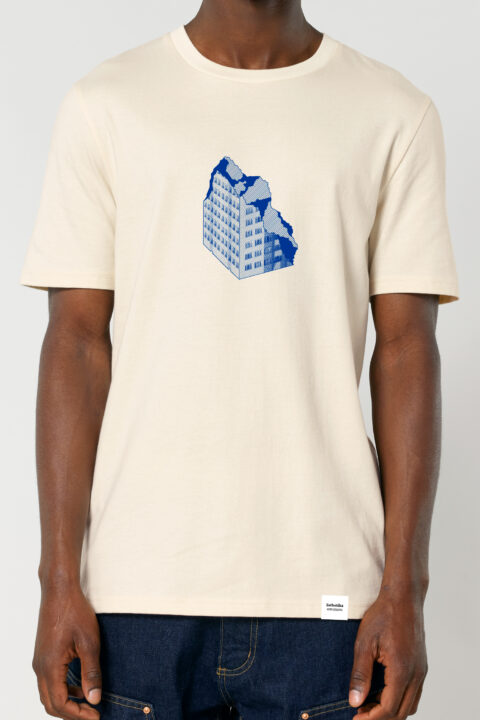 ästhetika T-Shirt - PLATTENBERG natur/blau Vorderseite