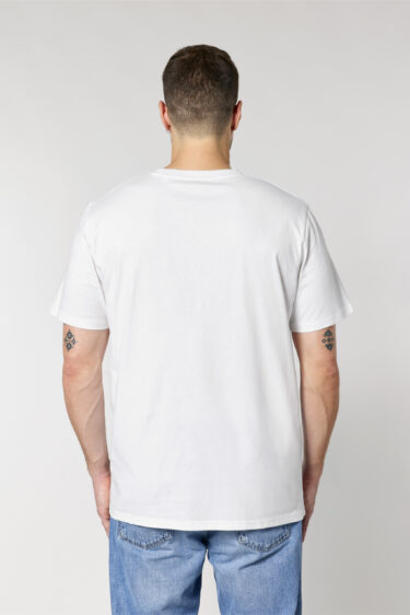 ästhetika T-Shirt Bold – FUCK AFD weiß/blau Rückseite