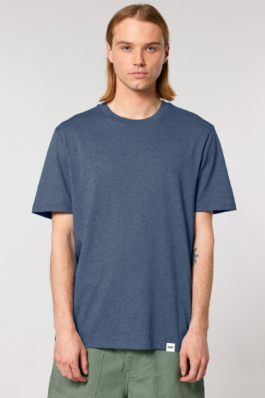 ästhetika T-Shirt – BASIC dunkelblau meliert Vorderseite