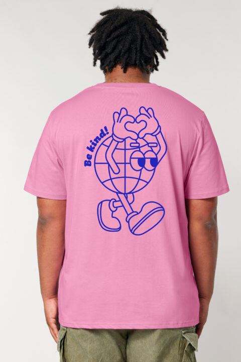 ästhetika T-Shirt - BE KIND! pink/blau Rückseite