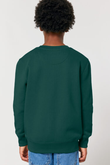 ästhetika Kids Sweatshirt - NEW DAY SAME SHIT glasiertes grün/weiß Rückseite