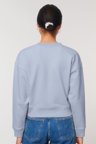aesthetika Sweatshirt Cropped hellblau Rückseite