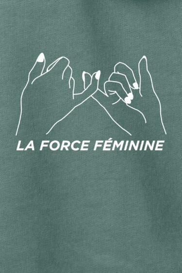 aesthetika Hoodie W - LA FORCE FÉMININE buchtgrün/weiß Motiv