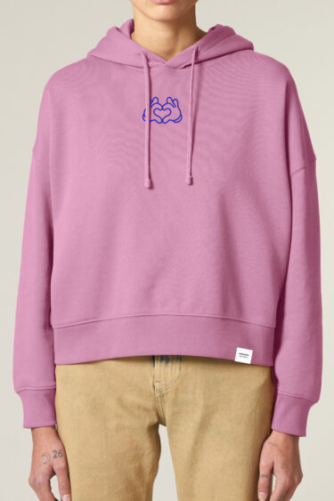 ästhetika Hoodie W - BE KIND! bubble pink/blue Front