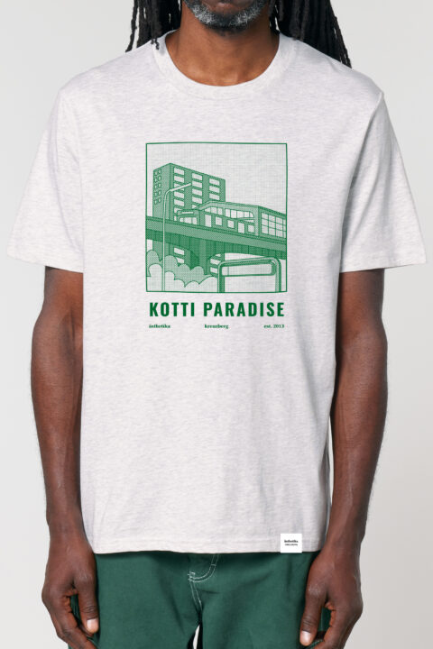ästhetika T-Shirt - KOTTI PARADISE cool grau/grün Vorderseite