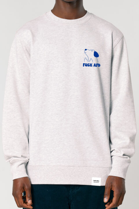 ästhetika Sweatshirt - FUCK AFD cool grau/blau Vorderseite