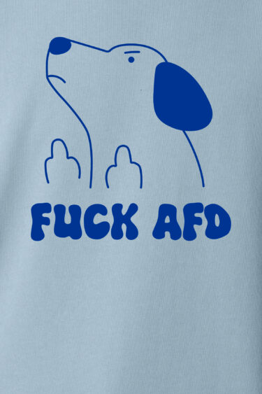 ästhetika Sweatshirt Oversize - FUCK AFD vintage ice blue/blue Motif