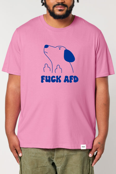 ästhetika T-Shirt - FUCK AFD pink/blue Vorderseite Mann