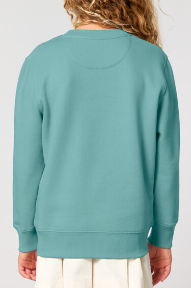 ästhetika Kinder Sweatshirt - BE KIND! türkis/rosa Rückseite