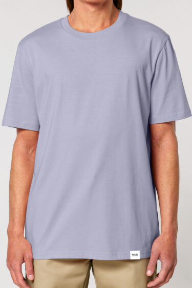 ästhetika T-Shirt - STOP WARS lavender/orange Front