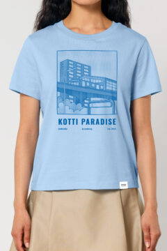 ästhetika Women T-Shirt KOTTI PARADISE himmelblau Vorderseite