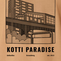ästhetika T-Shirt – KOTTI PARADISE latte/schwarz Motiv