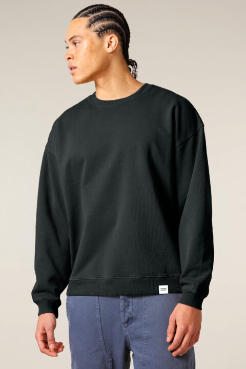 ästhetika Sweatshirt Oversize – BASIC vintage schwarz Vorderseite