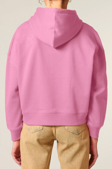 ästhetika Frauen HOODIE – MUSCHIS GEGEN MERZ pink/orange Rückseite