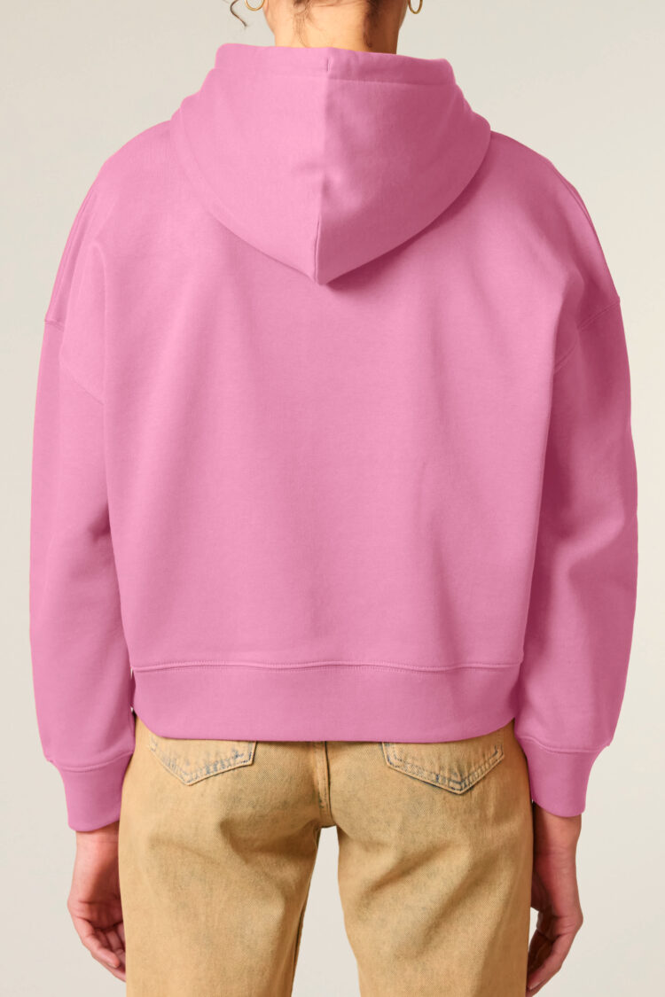 ästhetika Frauen HOODIE – MUSCHIS GEGEN MERZ pink/orange Rückseite