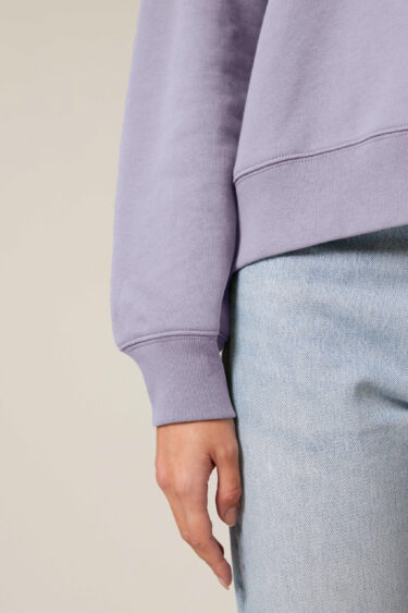ästhetika Sweatshirt Women – PUSSIES AGAINST MERZ lavender/orange Detail