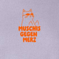 ästhetika Sweatshirt Women – PUSSIES AGAINST MERZ lavender/orange Motif