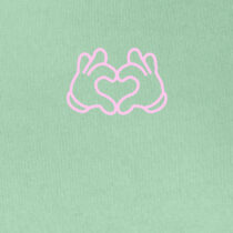 ästhetika Sweatshirt Women – BE KIND LITTLE HANDS jade/rose Motif