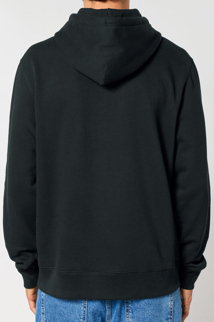 ästhetika Hoodie – SUPER SMASH BORDERS schwarz/weiß/rot Rückseite