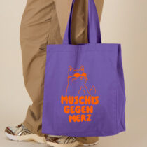 ästhetika Shopper – MUSCHIS GEGEN MERZ lila/orange