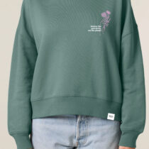 ästhetika Sweatshirt Women – DESTROY THE PATRIARCHY green bay/white/rose Vorderseite