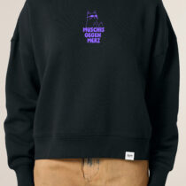 ästhetika Sweatshirt Women – MUSCHIS GEGEN MERZ black/purple Front