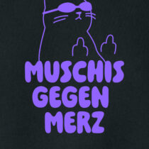 ästhetika Sweatshirt Women – MUSCHIS GEGEN MERZ black/purple Motif