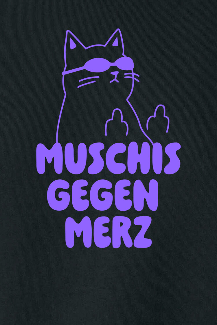 ästhetika Sweatshirt Women – MUSCHIS GEGEN MERZ black/purple Motif