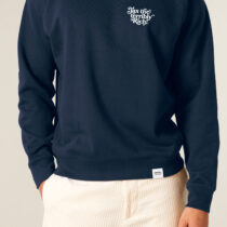 ästhetika Sweatshirt Raglan – TAX THE TERRIBLY RICH marineblau/weiß Vorderseite