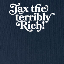 ästhetika Sweatshirt Raglan – TAX THE TERRIBLY RICH marineblau/weiß Motiv