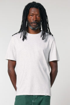 ästhetika T-Shirt – BASIC meliertes hellgrau Vorderseite