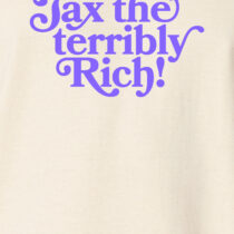 ästhetika T-Shirt – TAX THE TERRIBLY RICH natur/lila motiv