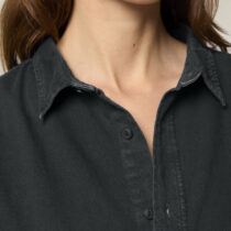 ästhetika Hemd – BASIC schwarz Frauen Detail