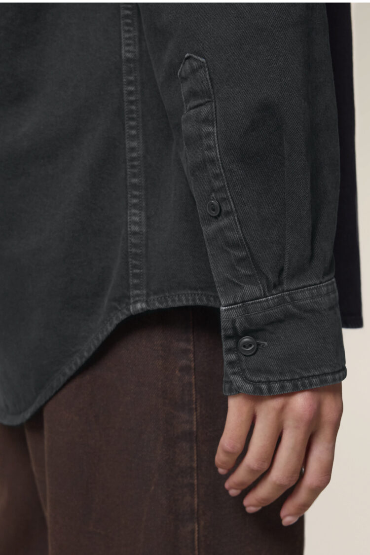 ästhetika Hemd – BASIC schwarz Frauen Detail