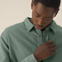ästhetika Hemd – BASIC buchtgrün Detail