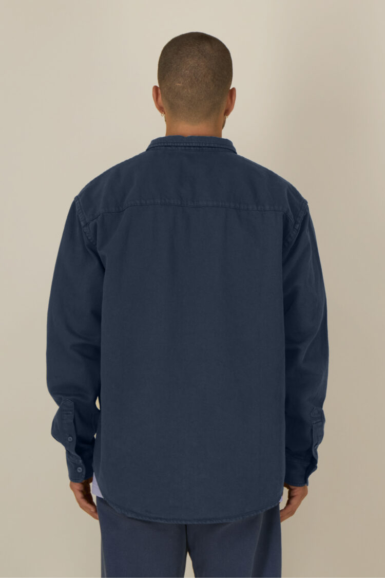 ästhetika Hemd – BASIC marineblau Rückseite