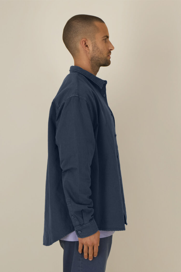 ästhetika Hemd – BASIC marineblau Rechts