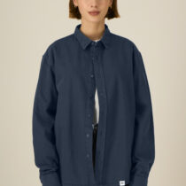 ästhetika Hemd – BASIC marineblau Frau Vorderseite