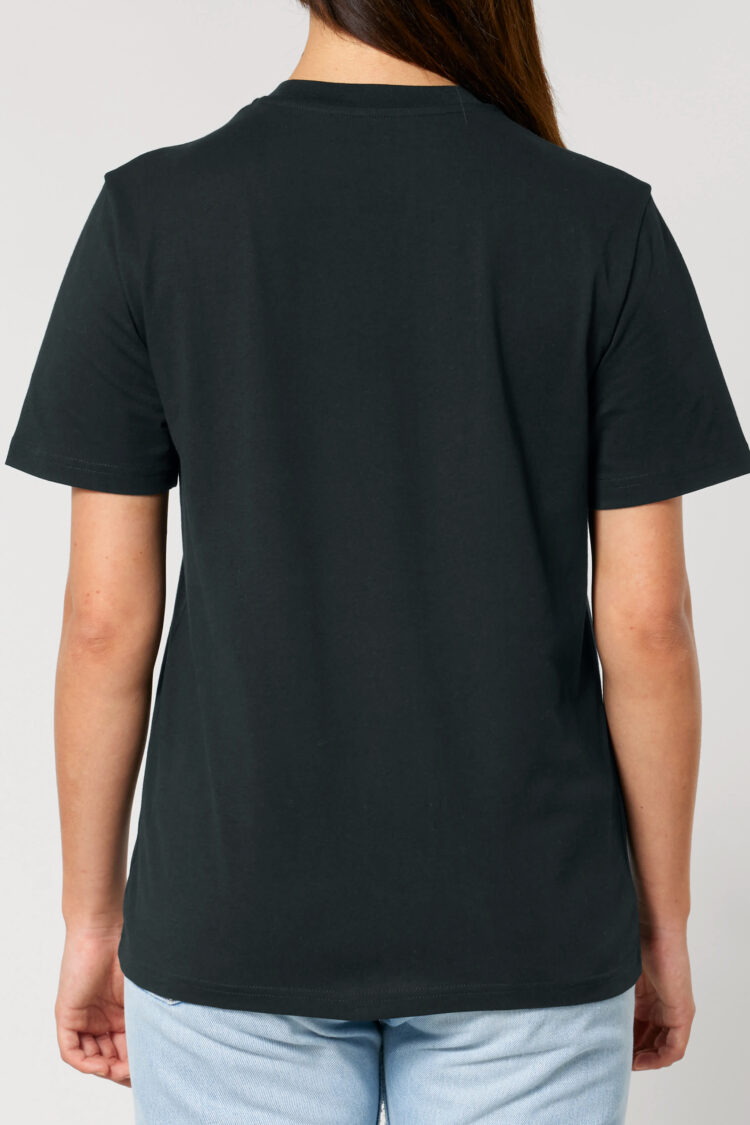ästhetika T-Shirt MUSCHIS GEGEN MERZ schwarz/weiß Frauen Rückseite