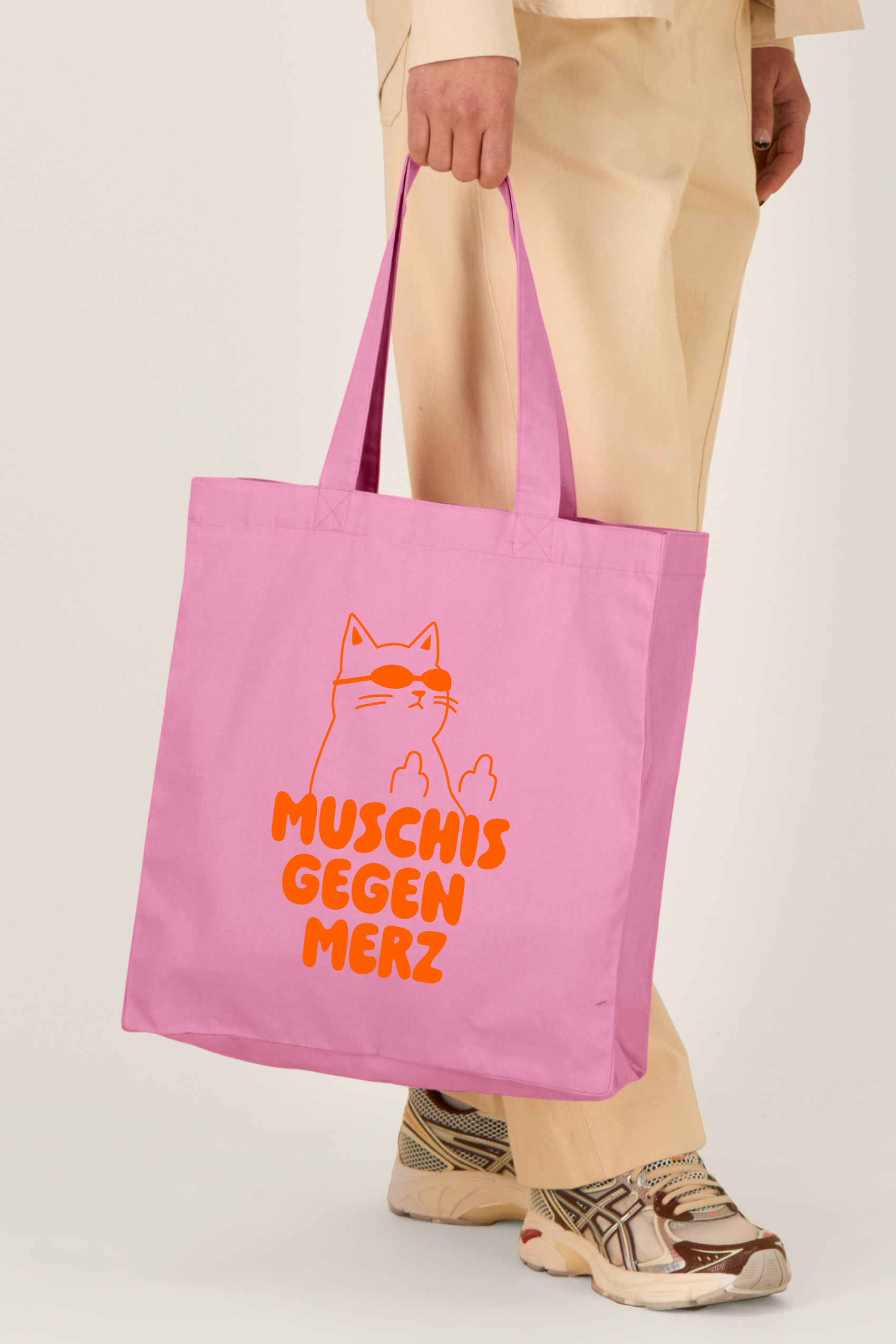 ästhetika Shopper – MUSCHIS GEGEN MERZ pink/orange