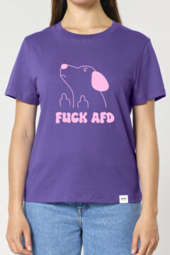 ästhetika T-Shirt W – FUCK AFD lila/rosa Vorderseite