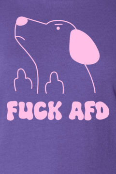 ästhetika T-Shirt W – FUCK AFD lila/rosa Motiv