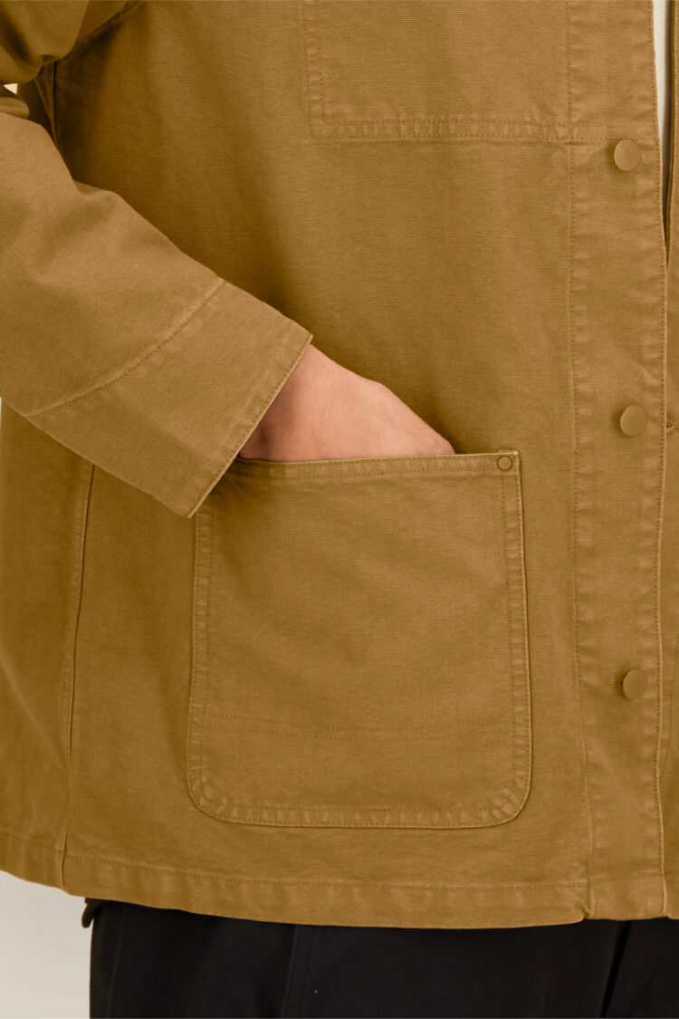 ästhetika Arbeitsjacke - BASIC vintage braun Seitentasche