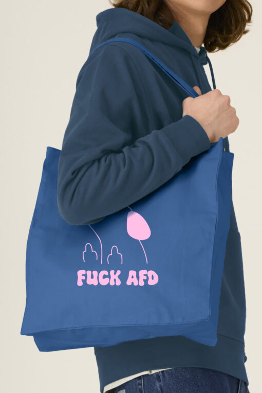 &auml;sthetika Shopper &ndash; FUCK AFD lichtblau/blau Studio