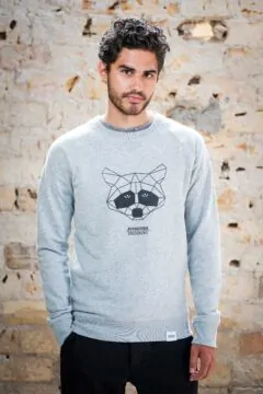 AESTHETIKA_Sweatshirt_THE_RACCOON_grey:black_front
