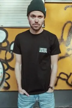 T-Shirt bold united states of europe schwarz/weiß total